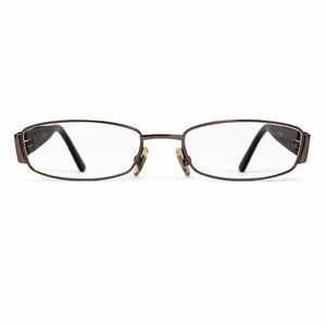Gucci Unisex Black and Gold GG Logo Rectangular Glasses